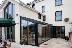 Aluclad timber windows and curtain wall