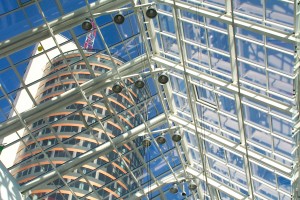 Europa shopping centre, glass-aluminium roof