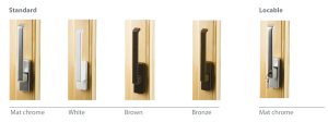 Tilt and slide terrace door handles