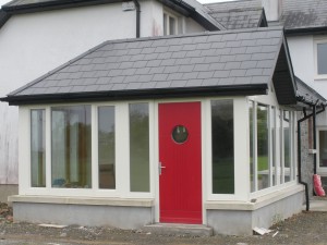 Timber entrance doors RAL1013 Co. Waterford Ireland